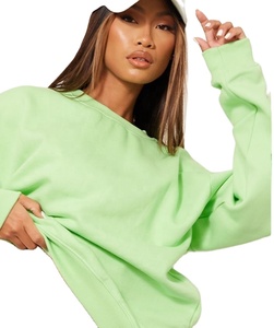 Sudaderas transpirables de manga larga para mujer Algodón suave 100% hecho sudaderas elegantes sudaderas sólidas para mujer - Product Image 4