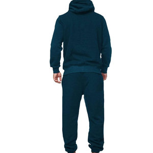 Ensemble de survêtement pour homme bleu royal personnalisé, sweat-shirt à capuche et pantalon de jogging en molleton, vêtements de sport décontractés, ensemble assorti - Product Image 5