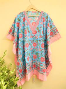 100% Cotton Summer Loose Kaftan Dress for Women <b>Plus</b> <b>Size</b> Floral Print Sleepwear Thermal <b>Maxi</b> Kaftan Robes - Product Image 5