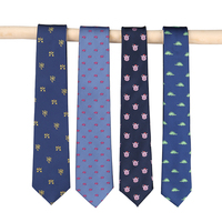 Cravates en soie personnalisées OEM, nouveauté, motifs religieux, nautiques et animaux, de qualité supérieure, en vente