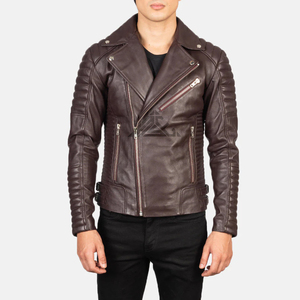 Nouvelle arrivée Veste en cuir classique pour homme avec fermeture à glissière sur le devant et matériau durable, idéale pour les revendeurs de boutiques - Product Image 1