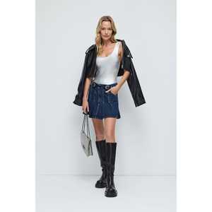 Blusa sin Mangas con Hombros Descubiertos, Cuello Redondo, Informal, sin Costuras, 100% Poliéster - Product Image 3