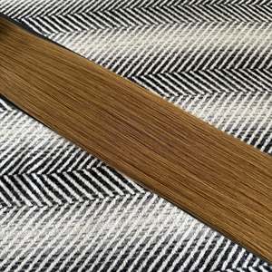 Extensions de cheveux Remy Micro Weft 22-30 pouces, ondulation naturelle pour ombré brun foncé blond caramel # 2T8B Double Drawn - Product Image 2