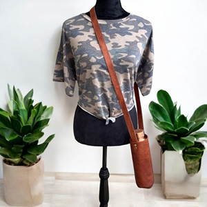 Prix d'usine en gros, qualité supérieure, cuir italien, porte-bouteille décoratif portable, écologique, OEM, magasin FBA - Product Image 3