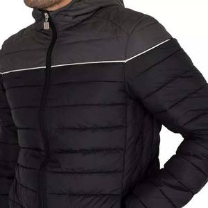 Ventes en gros de vestes d'hiver personnalisées pour homme, col à capuche, rembourrage en duvet, haute qualité, style tendance, nouvelle collection, vestes matelassées grande taille pour homme 2025 - Product Image 4