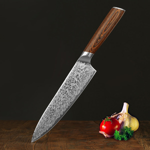 Venta al por mayor pedidos a granel personalizados OEM ODM Servicio Profesional de acero inoxidable cuchillo de Chef con mango Pakkawood cuchillo de cocina - Product Image 1