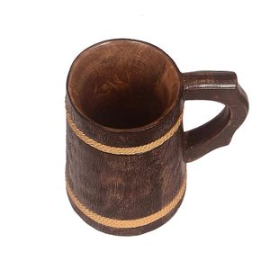 Taza de madera de estilo bambú Taza de viaje de madera sostenible y elegante con asa perfecta para regalar - Product Image 1
