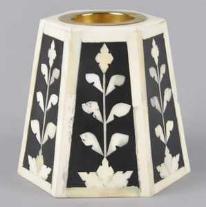 Fabuloso Diseño de Madera de Acacia y Madreperla, Porta Incienso Islámico Ecológico para Bakhoor, Especial para Ramadán y Eid, Z F CRAFT IMPEX - Product Image 6