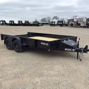 Remorque utilitaire à double essieu 82x14 7K GVWR en acier avec boîte à outils, rampe et porte, fabricant de remorques utilitaires agricoles - Product Image 1