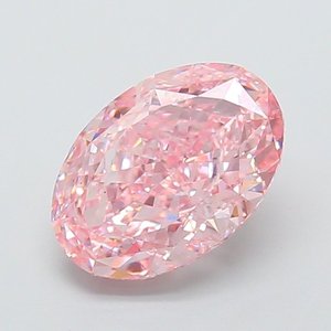 เพชรรูปไข่ 4.09 กะรัต VS2 สีชมพูแฟนซีสดใส เพาะเลี้ยงในห้องปฏิบัติการ - Product Image 1