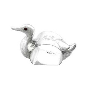 High Quality Elegant Napkin <b>Ring</b> <b>Silver</b> Rough Duck Design Decoration Napkin <b>Ring</b> for Hotels Giveaways - Product Image 1