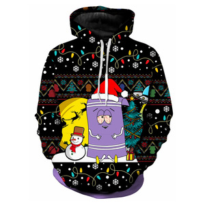 Sudadera con Capucha Unisex Informal de Alta Calidad a Bajo Precio con Diseños Navideños Estampados y Bordados 2025 - Product Image 1