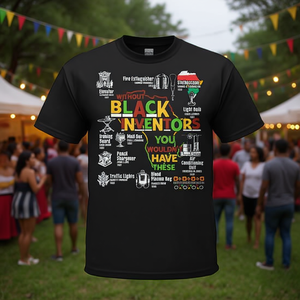 เสื้อยืดเดือนแห่งประวัติศาสตร์คนผิวดำสำหรับผู้ชาย ผลิตภัณฑ์ส่งเสริมการขายสำหรับการเฉลิมฉลองมรดกของชาวแอฟริกันอเมริกัน - Product Image 3