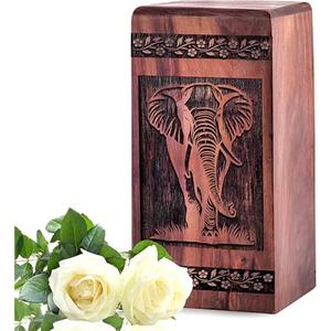 Wholesale Factory Direct Walnut Urn <b>for</b> Human <b>Ashes</b> <b>Casket</b> Wooden Urn Funeral Handcrafted Souvenir Urn with Bag <b>for</b> Storage - Product Image 6