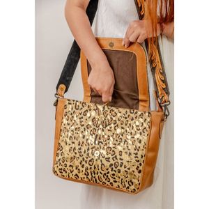 New Designer Genuine Cow Skin Leather Handbag for Women Preppy Bohemian Style Winter Portable <b>Shoulder</b> with Arm <b>Straps</b> - Product Image 3