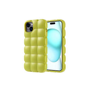 Coque arrière bleue élégante Netzy, coque de protection en silicone souple brillante pour iPhone 15 Plus, matériau en silicone liquide souple - Product Image 2