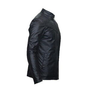 <b>Men</b> <b>Bomber</b> <b>Jacket</b> Distressed Customized Genuine Sheep Leather with Zipper Closure Winter Parka Waterproof Windproof - Product Image 5