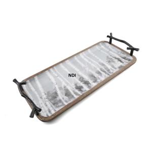 Bandeja de madera de tendencia superior de calidad estándar con acabado esmaltado para servidor de Pasta hogar cocina Catering uso bandeja de servicio de comida rápida - Product Image 2