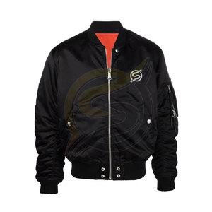 Chaqueta Bomber de satén personalizada para hombre, Cazadora Bomber de béisbol de alta calidad, venta al por mayor - Product Image 2