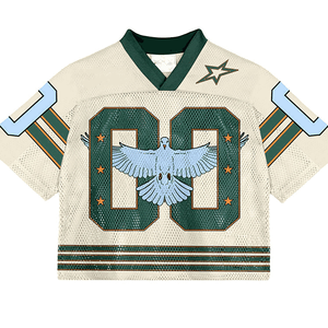 Camiseta Deportiva Personalizada de Fútbol Americano, 100% Poliéster, Transpirable, Antibacteriana, Cuello en V, Secado Rápido, Manga Corta, Sublimación - Product Image 3