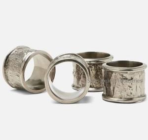 Rond de serviette en métal au design étonnant pour mariage, événement spécial, décoration de table, porte-serviettes en argent - Product Image 1