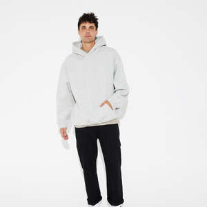 Pulls à capuche à manches longues très vendus, couleur unie personnalisée, vêtements de rue d'hiver, 100% coton, broderie - Product Image 5