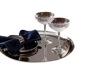 Plateau de service en acier inoxydable, écologique, luxueux, élégant, durable, passe au lave-vaisselle, pour restaurant, hôtel, mariage - Product Image 2