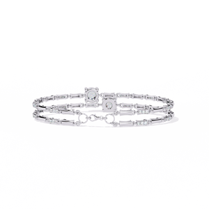 Magnifique bracelet et jonc en or 18 carats avec diamants de laboratoire, accessoire de bijouterie luxueux - Product Image 6