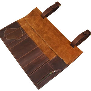 100% Top High Quality Lightweight Genuine Leather Knife <b>Roll</b> <b>Bags</b> Factory-Made Tools <b>Roll</b> OEM Supported-LKR-0032 - Product Image 3