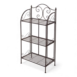 Estante para Plantas de Metal Negro de Tres Niveles con Diseño Decorativo de Espiral para Exhibición de Flores en Interiores y Exteriores - Product Image 6