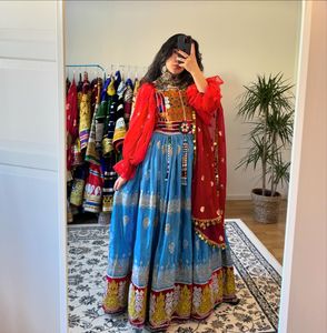 Fait à la main de haute qualité Afghani Salwar Kameez pour les femmes robe traditionnelle en coton de soie meilleur matériel pour l'été Style Vintage-0558 - Product Image 5