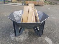 Nouveau Style grand espace foyer rustique métal forme irrégulière Design élégant jardin sapin Pit hivers jardin poêle à bois