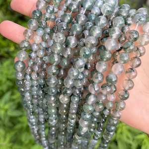 Bosque verde musgo ágata Rondelle cuentas crecimiento de puesta a tierra equilibrio emocional fabricación de joyas uso espiritual meditación curación regalo - Product Image 4