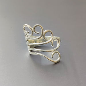 Trendy 4.1 Grams <b>Plain</b> <b>Silver</b> <b>Ring</b> Resizable Geometric Inlay Stylish Modern Religious Classic Style 6mm Plated Perfect Gift - Product Image 1