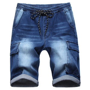 Short en jean pour hommes de haute qualité nouveau Style de rue délavé bleu déchiré Design 100% coton motif solide tissage non tissé - Product Image 6