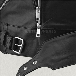 Chaleco de Cuero Casual para Hombre con Cuello Mandarín, Cálido para Invierno, Transpirable, de Alta Calidad, Personalizable con Cierre de Cremallera para Otoño - Product Image 4