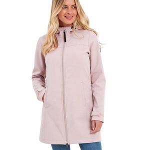 Abrigo cortavientos Softshell para mujer, tejido transpirable, soporte con logotipo personalizado, ropa de invierno y otoño, capucha de alta calidad - Product Image 1