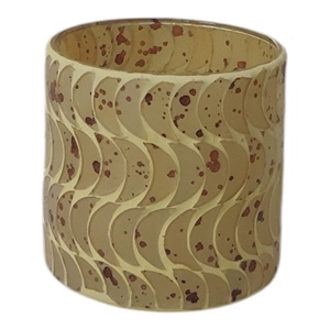 Haute qualité fabriqué à la main jaune Beige nuances récipients en verre bocaux à bougies cylindriques supports votifs pour la maison jardin pour noël - Product Image 4