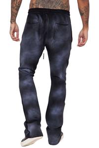 Pantalones de chándal personalizados para dobladillo de algodón/poliéster para parche bordado desgastado acampanado de cintura media para hombres - Product Image 3