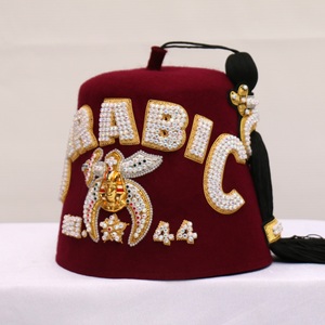 Nuevo 2023 Santuario personalizado Fez Templo personalizado de alta calidad Granate Shriner Fezzes - Product Image 3