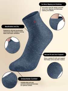 Calcetines de mezcla de algodón de mezclilla Trendmalls para hombres y mujeres, ajuste hasta el tobillo, sin olor atlético, ropa deportiva para correr Unisex - Product Image 2