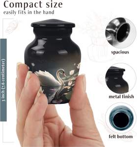 Urnas de Metal con Diseño de Cisne para Cenizas Humanas Urnas de Cremación Cenizas Hombre Adulto Urna Funeraria para Cenizas para Mujeres Decorativo Tamaño Personalizado - Product Image 2