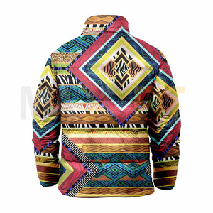 2025 alta calidad personalizada sublimación arte impresión Digital Animal piel Collage Puffer chaqueta acolchada - Product Image 6