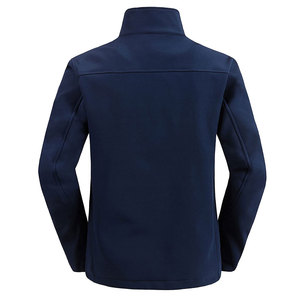 Vêtements pour hommes Veste Softshell de haute qualité pour hommes Veste Softshell décontractée mince épaisse et chaude de couleur unie sans capuche à la mode - Product Image 3