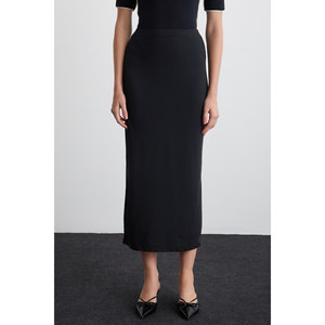 ETHIQUET EMIL Falda elegante de longitud maxi con abertura trasera para mujer - Product Image 4