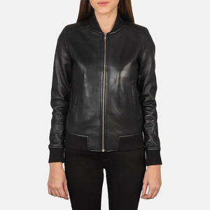 Veste en cuir pour femmes respirante personnalisée Vestes en cuir pour femmes dans la meilleure qualité Vêtements d'hiver respirants Vestes universitaires - Product Image 2