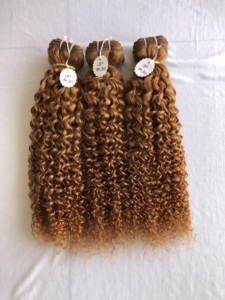 Top qualité supérieure 100% temple indien vierge 18 ''Kinky Curly Bundles Extensions donneur unique brut humain doux en gros indien - Product Image 3