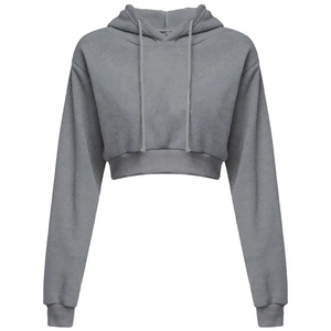 Sudadera con capucha recortada con tinte de corbata tejida de invierno de alta calidad OEM para mujer con logotipo frontal estampado de letras cálidas ajuste holgado - Product Image 2