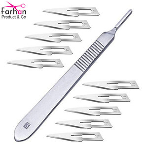 Manche de scalpeur meilleur manche de scalpel OEM de haute qualité 12.5CM manche de scalpel chirurgical en acier inoxydable lames chirurgicales - Product Image 1
