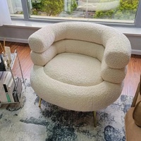 Style Italien Simple Luxe Moderne Tissu Lounge Fauteuil Nouvelle Chaise De Loisirs Maison Salle À Manger Chambre Hôtel Bar Salon Canapé